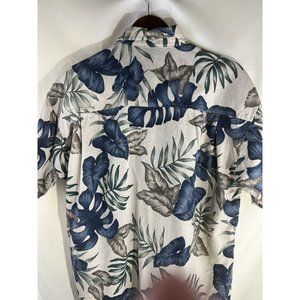 VTG Chaps Ralph Lauren Hawaiian Linen Blend Short Sleeve Shirt L
